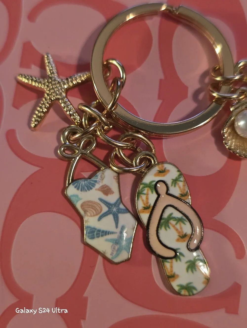 Beach Theme Bag Charm/ Keychain NEW